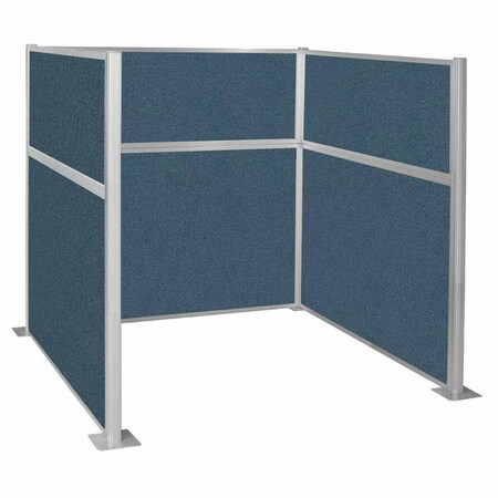 Versare Pre-Configured Hush Panel Cubicle (U Shape) 6' x 6' Caribbean Fabric 1859316